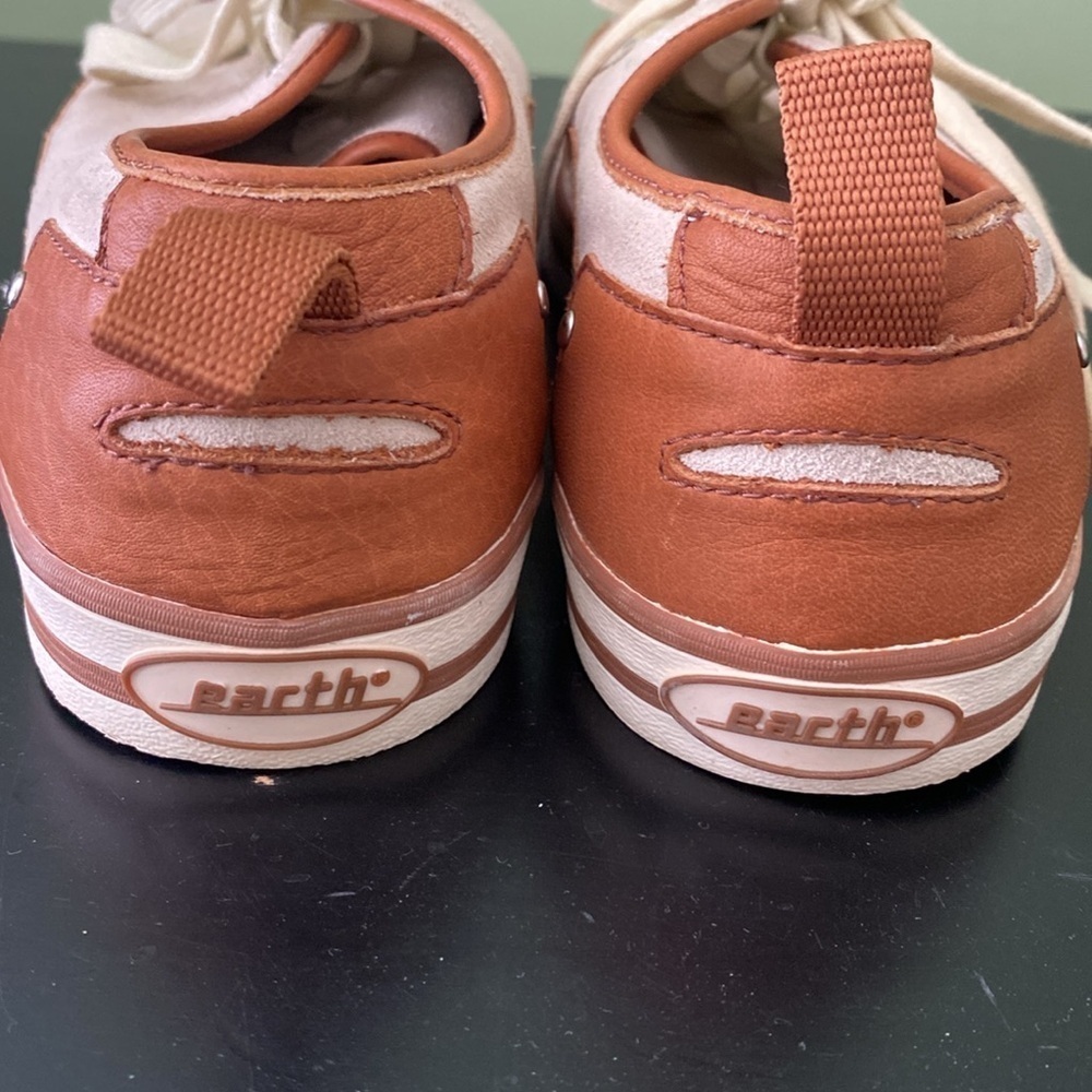 Earth Harbor Leather Suede Lace Up Sneakers Shoes Powder Cream & Tan Size 6 - Picture 8 of 12